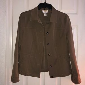 Like new! Talbots sz10 Dark Khaki jacket